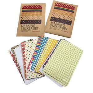 masking sticker set of 2 65x90mm 54 sheets dots stripes multi color READ